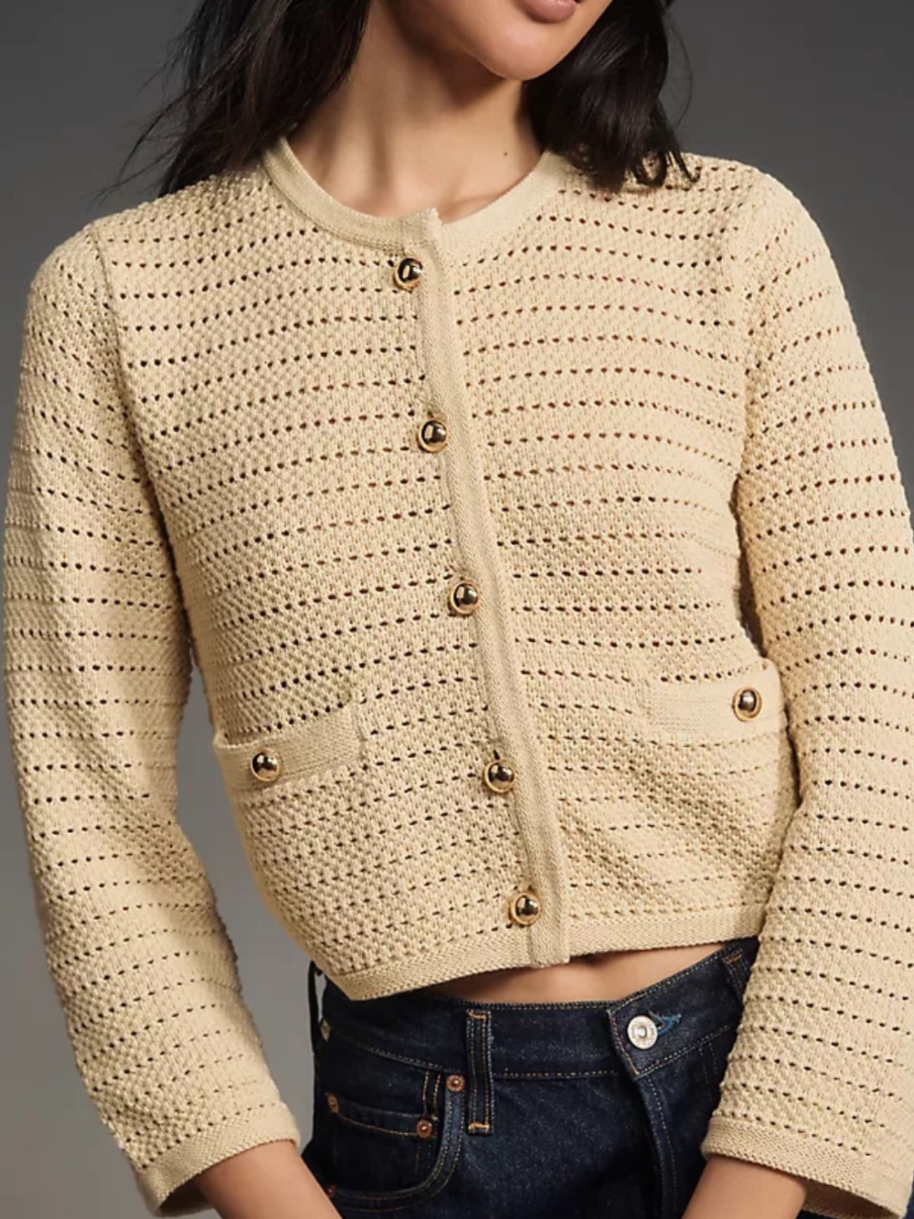 Reformation Charlotte Open-Knit Cardigan